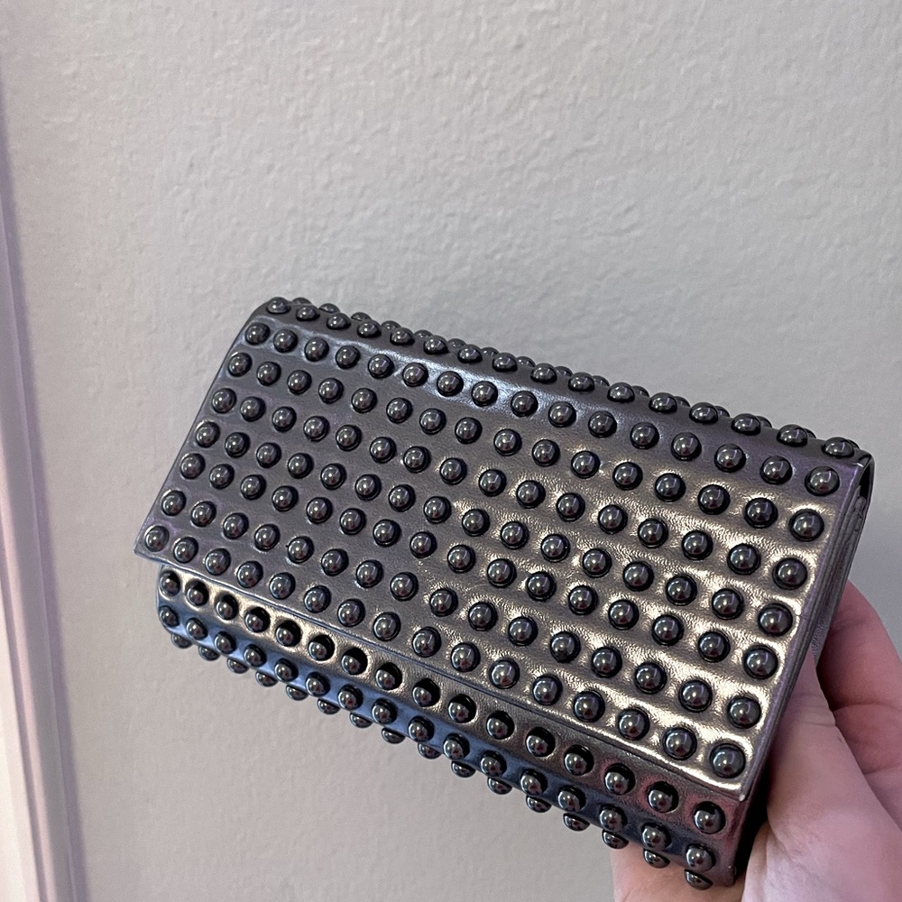 RSVP silver stud clutch